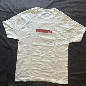 Men's White and Red T-shirt
